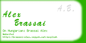 alex brassai business card